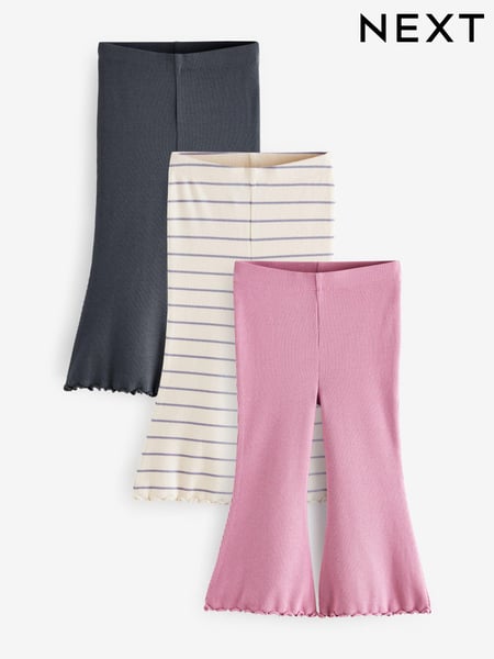 Core Ribbed Flare Leggings 3 Pack (3mths-7yrs) (E65385) | € 18 - € 24