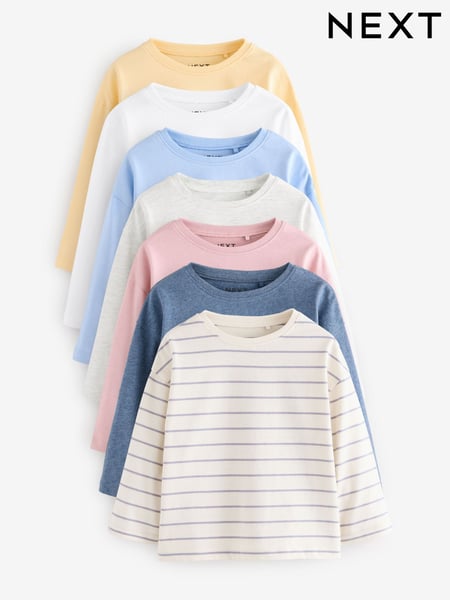 Multi Long Sleeve T-Shirts 7 Pack (3mths-7yrs) (E65392) | € 28 - € 40