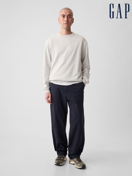 Gap Navy Blue Baggy Fit Stretch Modern Chino Trousers (E66042) | € 70