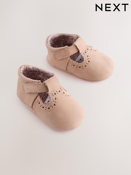 Tan Leather Baby T-Bar Shoes (0-24mths) (E66648) | € 17