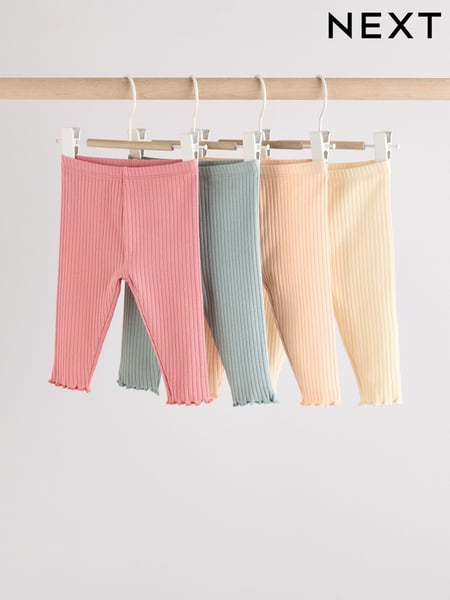 Blue/Pink Baby Leggings 4 Pack (0mths-2yrs) (E67040) | € 18 - € 21