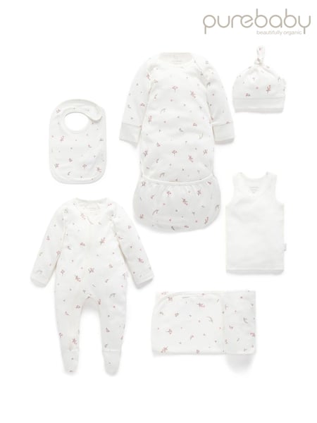 Purebaby Brown/White Newborn Essential Hospital Pack (E67371) | € 86