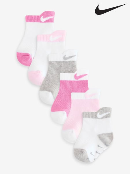 Nike Pink Kids Little Pull Tab 6 Pack Quater Socks (E67942) | € 25