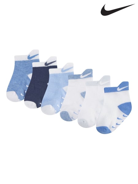 Nike Blue Kids Little Pull Tab 6 Pack Quater Socks (E67955) | € 25