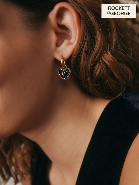 Rockett St George Gold Tone Heart Earrings (E68515) | € 34