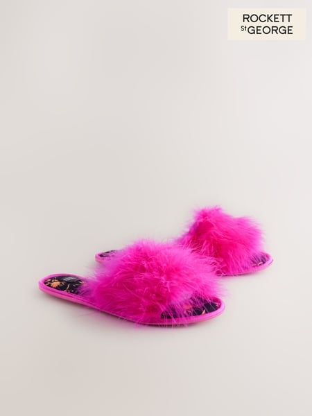 Pink - Rockett St George Faux Fur Slippers (E68522) | 30 €