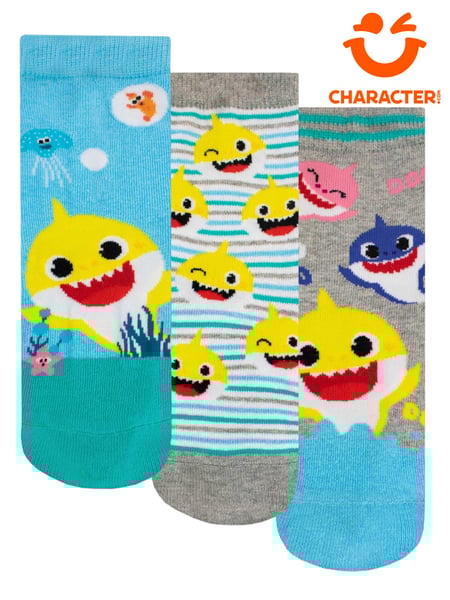 Character Blue Baby Shark Socks 3 Pack (E68869) | € 8