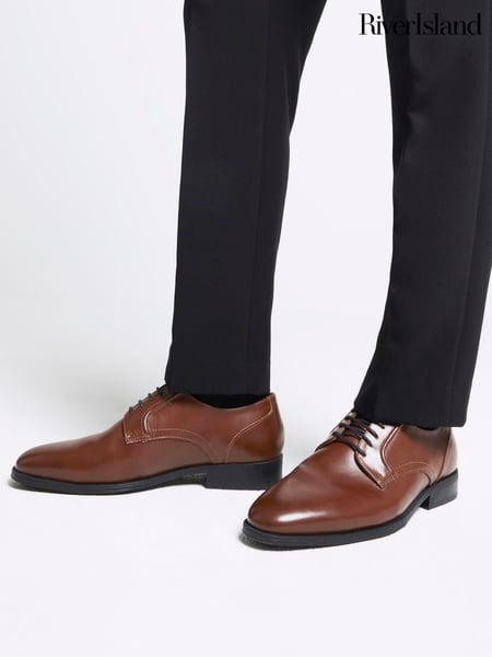 River Island Brown Chrome Check Suit Jacket (E69609) | € 62