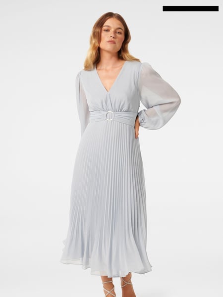 Forever New Blue Rosalina Petite Ring Front Midi Dress (E69685) | € 78