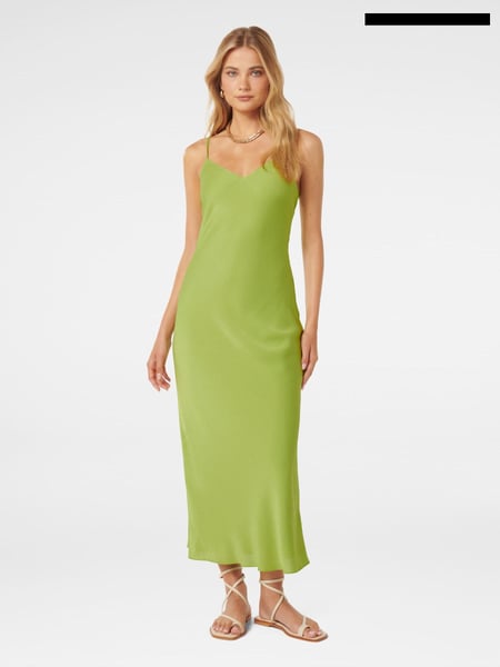 Forever New Green Fern Textured Slip Dress (E69721) | € 70