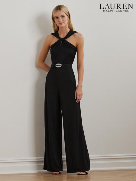 Lauren Ralph Lauren Matte Black Jersey Jumpsuit (E69800) | € 249