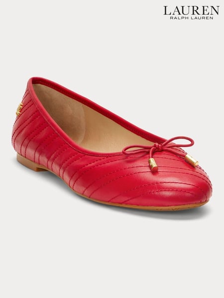 Lauren Ralph Lauren Jayna Stitched Leather Ballet Flats (E69808) | € 116