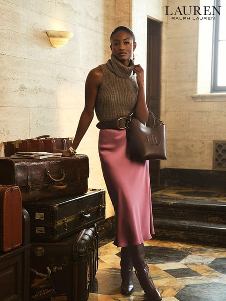 Lauren Ralph Lauren Satin Charmeuse Midi Skirt (E69857) | € 132