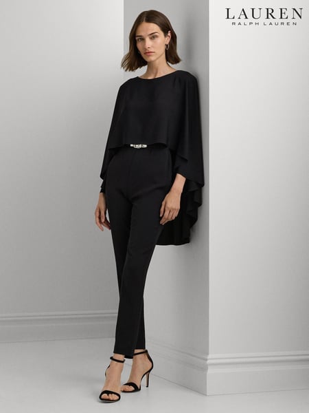 Lauren Ralph Lauren Belted Cape Georgette Jumpsuit (E69860) | € 199