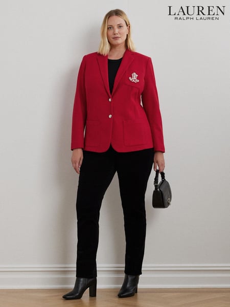 Lauren Ralph Lauren Curve Anfisa Crest Logo Blazer Jacket (E69902) | € 404