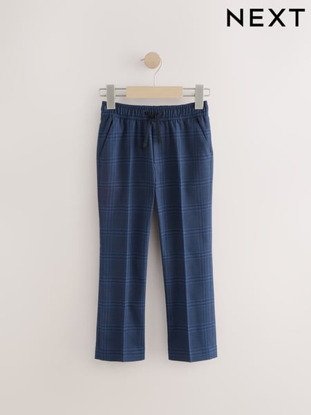 Blue/Navy Check Pull On Suit Trousers (3-16yrs) (E70150) | € 38 - € 55