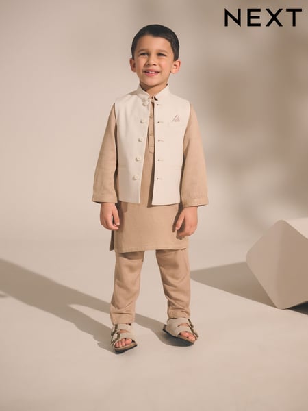 Mink Brown Plain EID Kurta (3mths-16yrs) (E71288) | € 26 - € 35