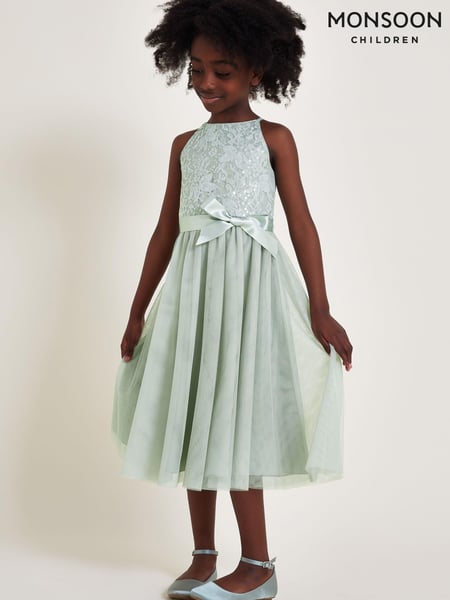 Monsoon Green Lacey Sequin Truth Dress (E71374) | € 72 - € 78