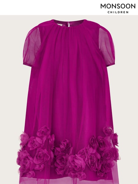 Monsoon Pink 3D Rose A-Line Dress (E71394) | € 78 - € 94