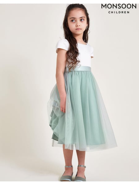 Monsoon Green Tulle Bridesmaid Dress (E71417) | € 70 - € 86