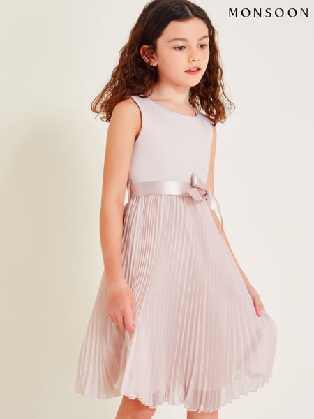Monsoon Pink Sally Scuba Pleated Dress (E71436) | € 70 - € 86
