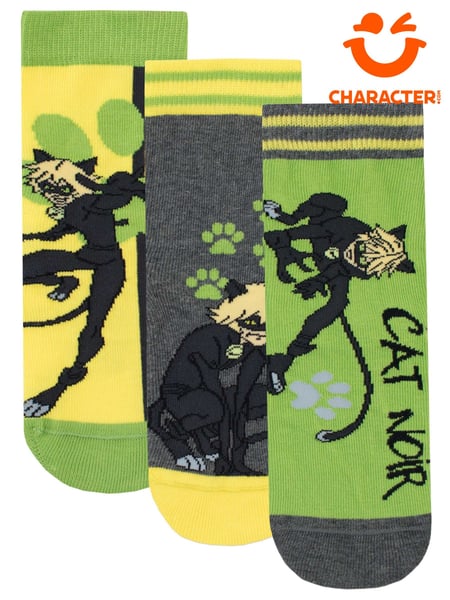 Character Green Miraculous 100% Cotton Socks 3 Pack (E72581) | € 10