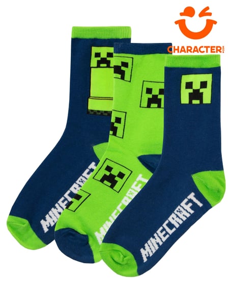 Character Green Minecraft Socks 3 Pack (E72769) | € 17