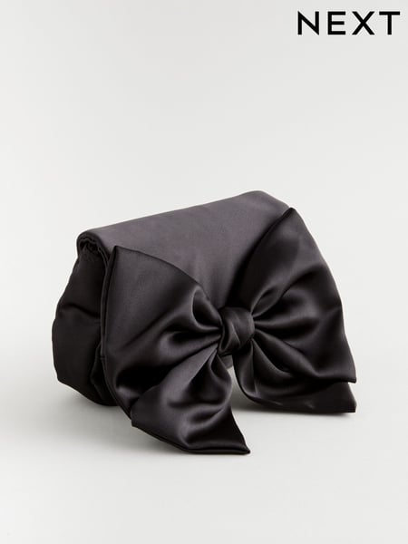 Black Statement Satin Bow Bag (E73577) | € 20