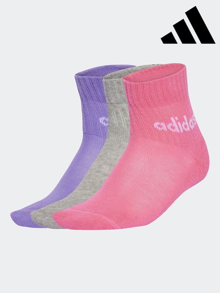 adidas Pink/Lilac Linear Ankle 5 Packs Socks (E75648) | € 16