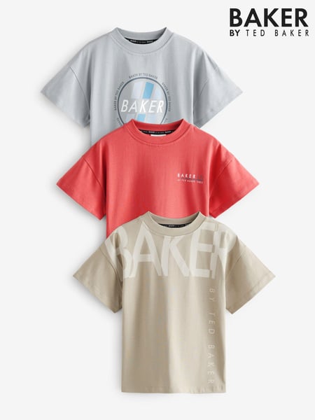 Baker by Ted Baker Graphic Print T-Shirts 3 Pack (E76851) | € 47 - € 56
