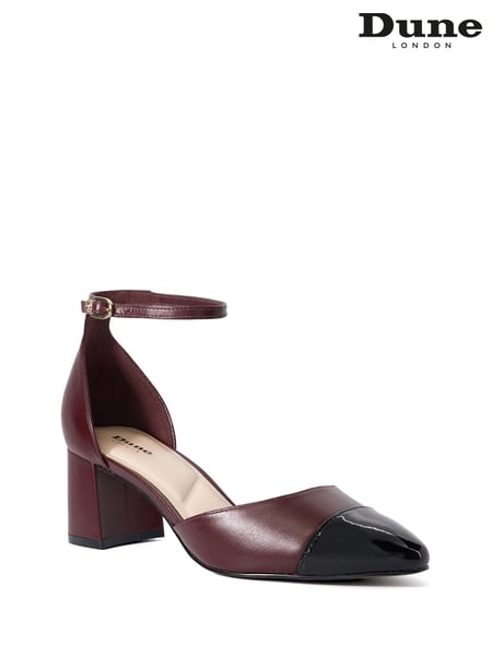 Dune London Burgundy Careless 2 Part Toe Cap Ballet Open Courts (E78098) | € 70