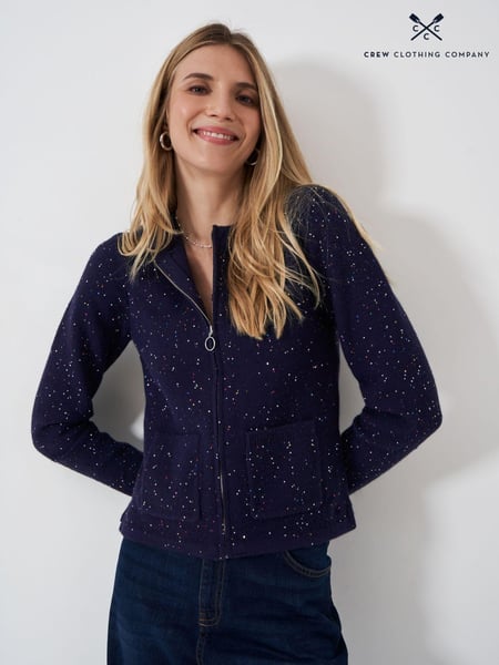 Crew Clothing Company Blue Glitterball Knitted Jacket (E78196) | € 54