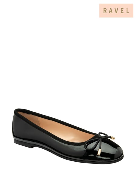 Ravel Floral Black Ballerina Shoes (E78432) | € 78