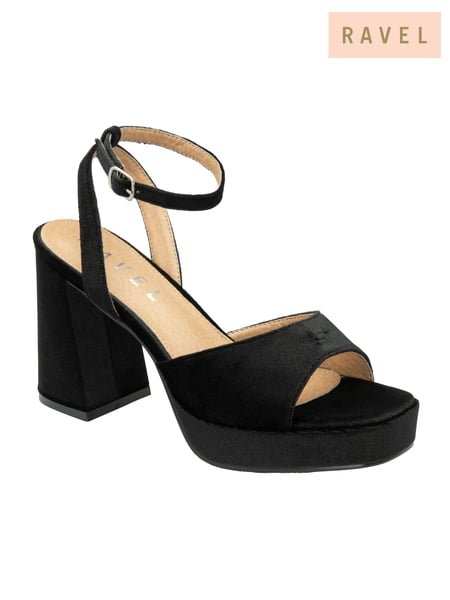 Ravel Black Block Heel Sandals (E78436) | € 78