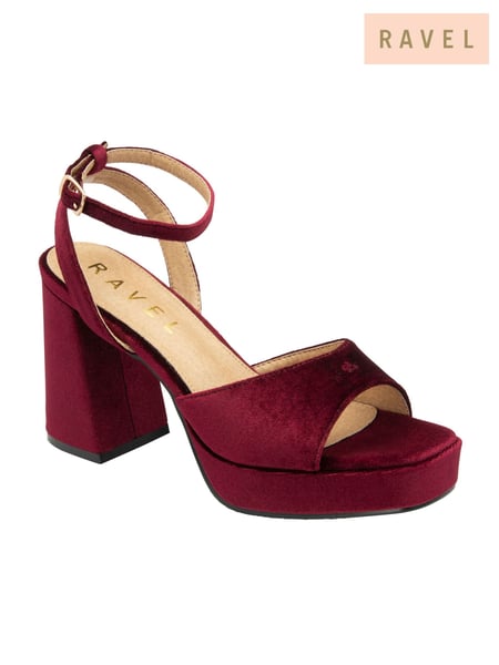 Ravel Red Block Heel Sandals (E78445) | € 78