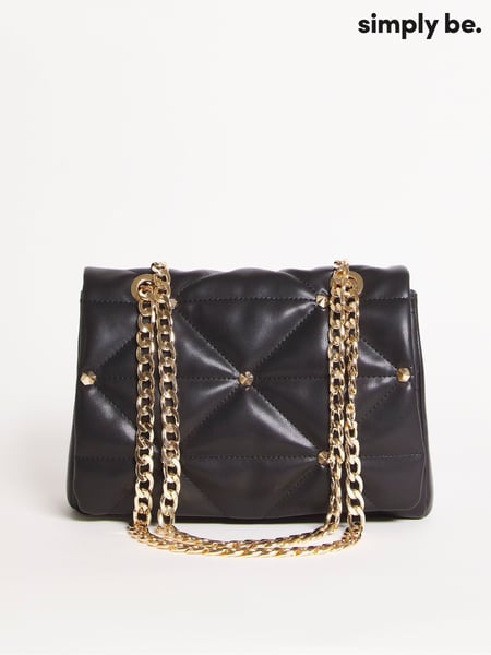 Simply Be Black Stud Quilted Bag (E78685) | € 30