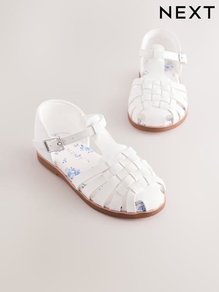 White Standard Fit (F) Fisherman Occasion Sandals (E79107) | € 27 - € 31