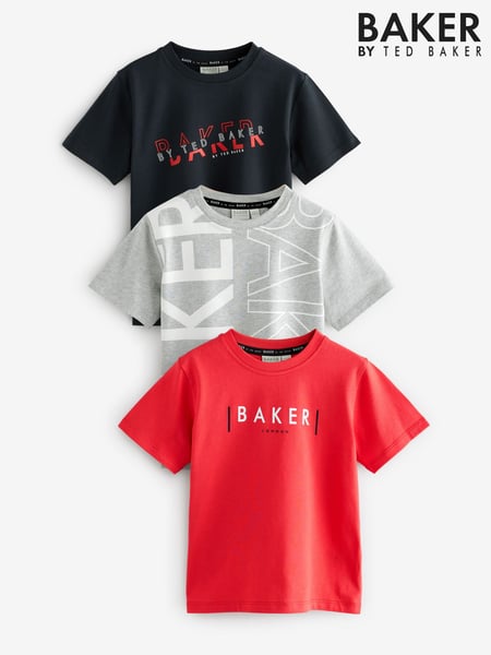 Baker by Ted Baker Graphic Print T-Shirts 3 Pack (E79117) | € 50 - € 59