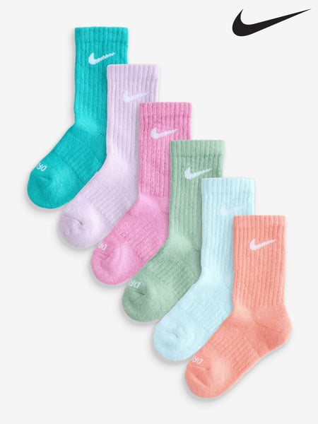 Nike Glacier Blue Little Kids Performance Crew Socks 6 Pack (E79356) | € 28