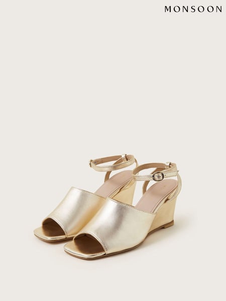 Monsoon Gold Wedge Sandals (E79472) | € 50