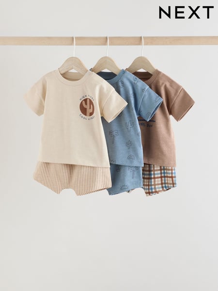 Mineral Print Baby Tops and Shorts Set 6 Piece (E81349) | € 38 - € 41