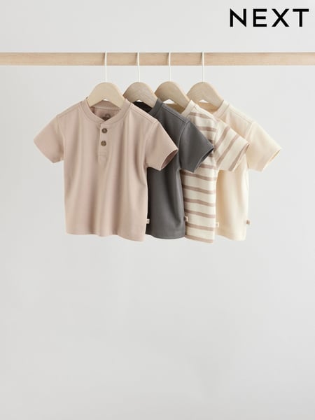 Mono/Neutral Baby Short Sleeve T-Shirts 4 Pack (E81355) | € 23 - € 26