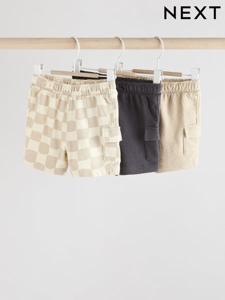 Mono Checkerboard Jersey 100% Cotton Baby Shorts 3 Pack (E81358) | € 18 - € 21