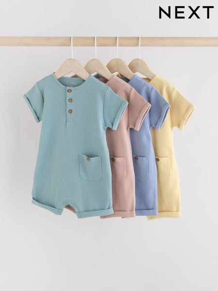 Minerals Plain Baby Jersey Rompers 4 Pack (E81380) | € 30 - € 35