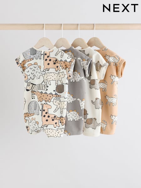 Black/White 100% Cotton Baby Rompers 4 Pack (E81381) | € 30 - € 35
