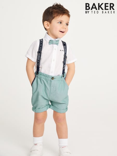 Baker by Ted Baker 3 Piece Shirt, Shorts and Braces Set (E81647) | € 70 - € 78