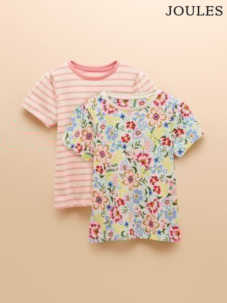 Joules Let's Go Pink Short Sleeve T-Shirt Multipack (E81896) | € 28 - € 31