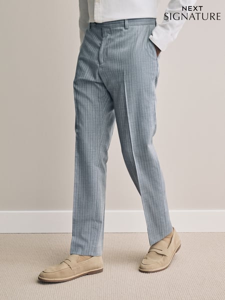 Blue Signature Tailored Fit Striped Suit Trousers (E82631) | € 127