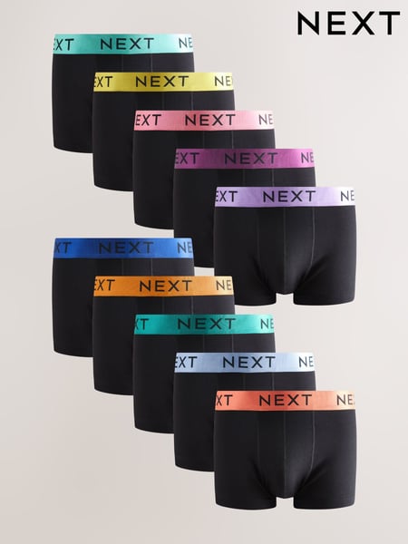 Schwarz, glänzend, Taillenbänder - Cotton Rich Blend Hipsters Boxers (E82770) | 69 €