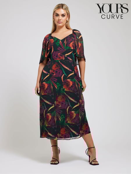 Yours Curve Black London Butterfly Maxi Dress (E82989) | € 43